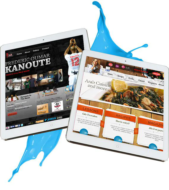 ipad with a website showing on it, responsive website view