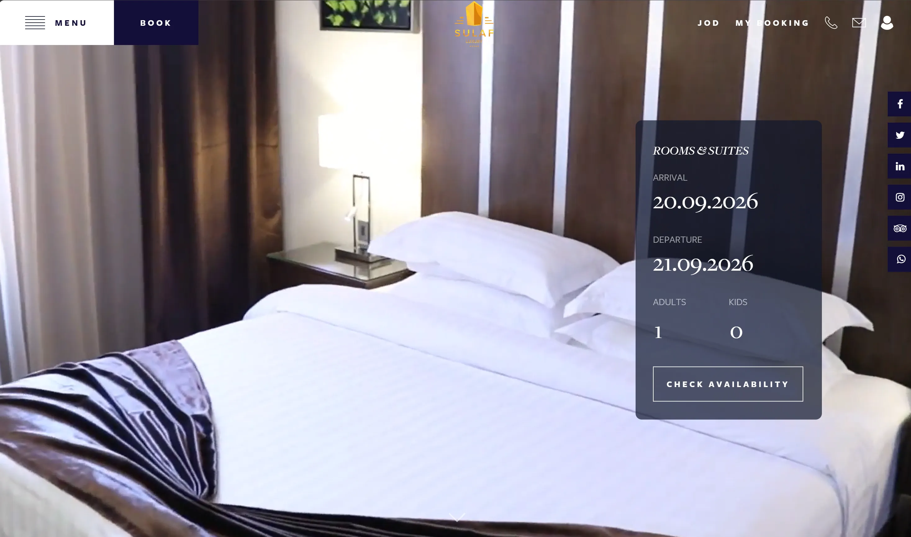Sulaf Hotel branding and website design